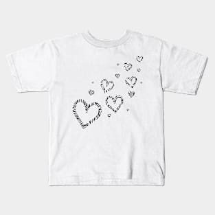 Flight of Zen and Zebra Hearts Kids T-Shirt